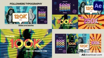Followers Typography | After Effects Titles template preview