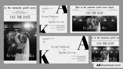 Fontaine Wedding Invitation Openers template preview