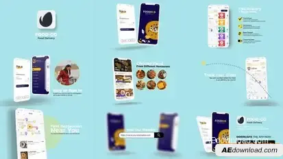 Videohive Food Delivery App Promo Product Promo template preview