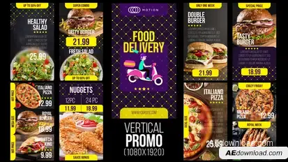 Food Delivery Vertical Promo Product Promo template preview