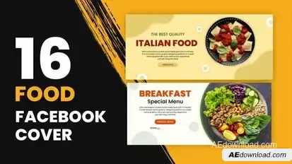 Videohive Food Facebook Cover Product Promo template preview