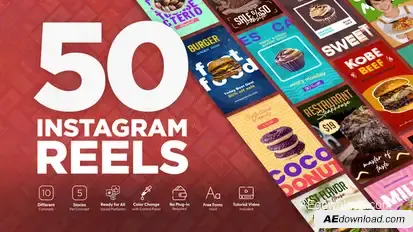 Food Instagram Reels Product Promo template preview
