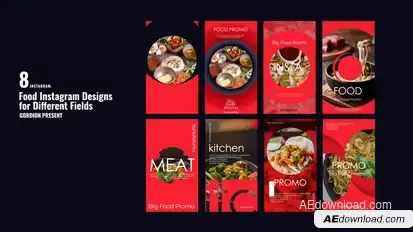 Food Instagram Stories Product Promo template preview