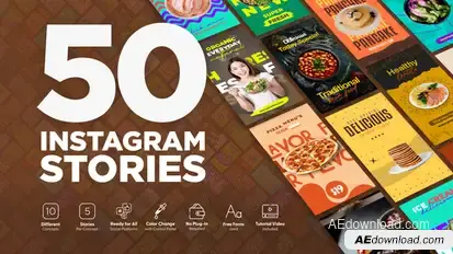 Food Instagram Stories Product Promo template preview