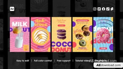 Food Instagram Stories Product Promo template preview
