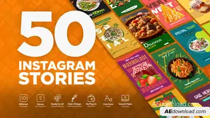 Food Instagram Stories Product Promo template preview