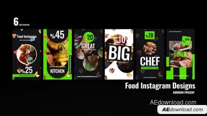 Food Instagram Stories Product Promo template preview