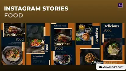 Food Instagram Stories Product Promo template preview