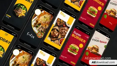 Food Instagram Stories Product Promo template preview