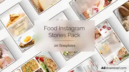 Food Instagram Stories Video Displays template preview