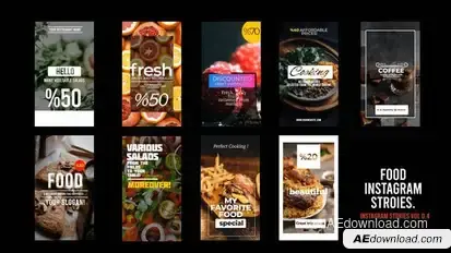 Food Instagram Stories Product Promo template preview