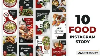 Videohive Food Liquid Style Instagram Stories Video Displays template preview