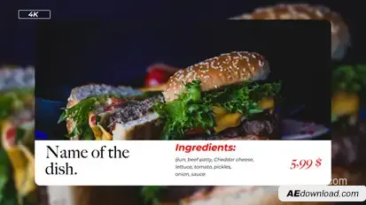 Food Menu | After Effects Titles template preview