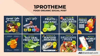 Food Organic Instagram Post V10 Product Promo template preview