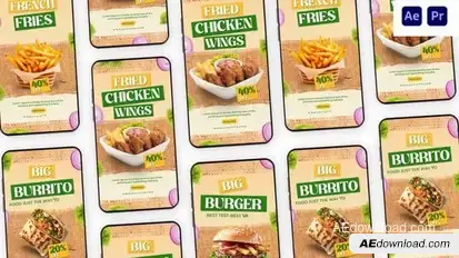 Videohive Food Promo Instagram Story Elements template preview
