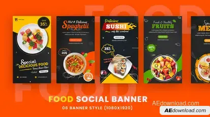 Food Promo Stories – Instagram Stories Pack Product Promo template preview