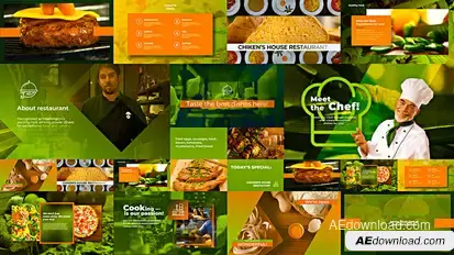 Food Restaurant Promo Video Displays template preview