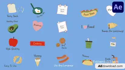 Food Titles | After Effects Titles template preview