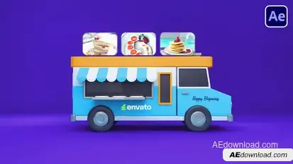 Food Truck Logo Openers template preview