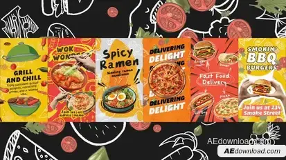 Food Vertical Posters Pack Product Promo template preview