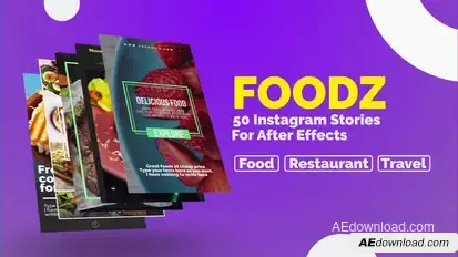 Foodz Instagram Stories Openers template preview