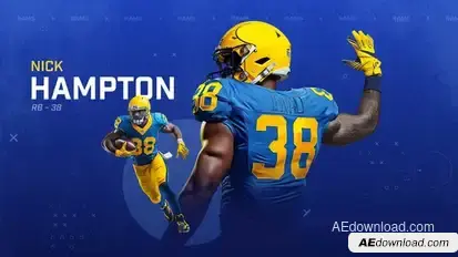 Football Player Introduction Transitions broadcast-packages template preview