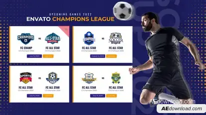 Football Promo Social Video V16 broadcast-packages template preview