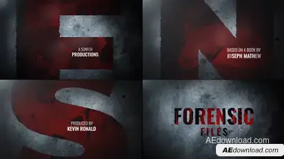 Forensic Files I Title Sequence Openers template preview