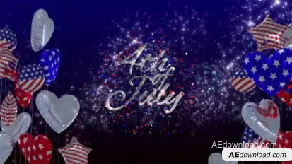 Fourth of July Logo Reveal Logo Stings template preview