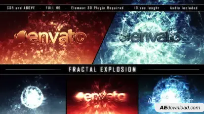 Fractal Explosion Logo Stings template preview