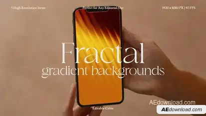 Fractal Gradient Background Pack for After Effects Elements template preview