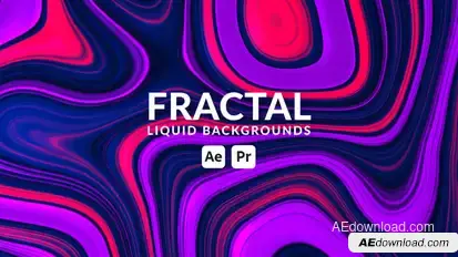 Fractal Liquid Backgrounds Elements template preview