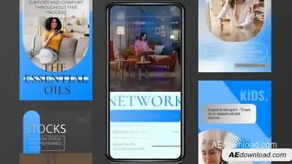 Freelance Agency Insta Stories Elements template preview