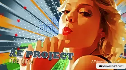 Freeze Frame Pop Art Retro Trailer Openers template preview