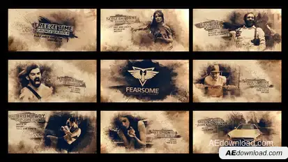Freeze Moment Grunge Trailer Openers template preview
