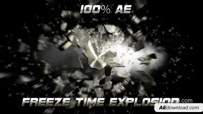 Freeze Time Explosion Logo Stings template preview