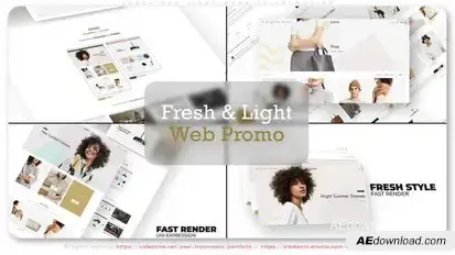 Fresh and Light Website Promotion Product Promo template preview