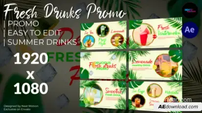 Fresh Drinks Promo Openers template preview