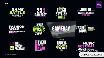 Fresh Text Animation  AE Titles template preview