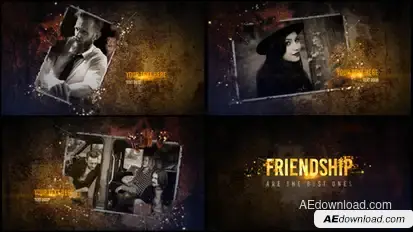 Friendship Slideshow Video Displays template preview