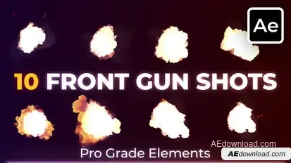 Front Gun Muzzle Flashes Elements template preview