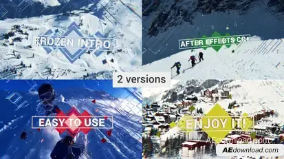 Frozen Intro Video Displays template preview