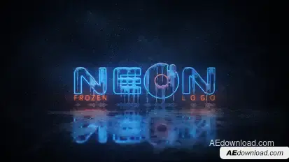 Frozen Neon Logo Logo Stings template preview