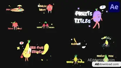 Fruits Titles | After Effects Titles template preview