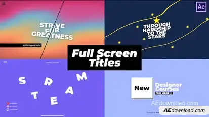 Full Screen Titles Titles template preview