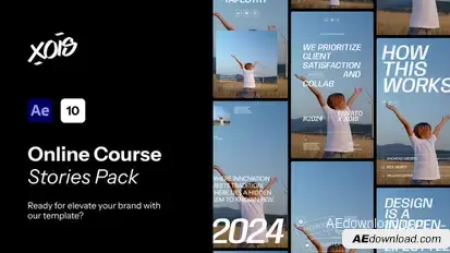 Fullscreen Promo Stories Pack Video Displays template preview