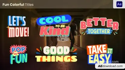 Fun & Colorful Titles Titles template preview