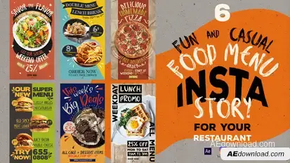 Fun Casual Food Menu Instagram Stories Product Promo template preview