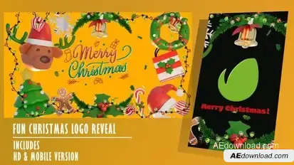 Fun Christmas Logo Reveal Logo Stings template preview