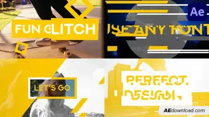 Fun Glitch for After Effects Openers template preview